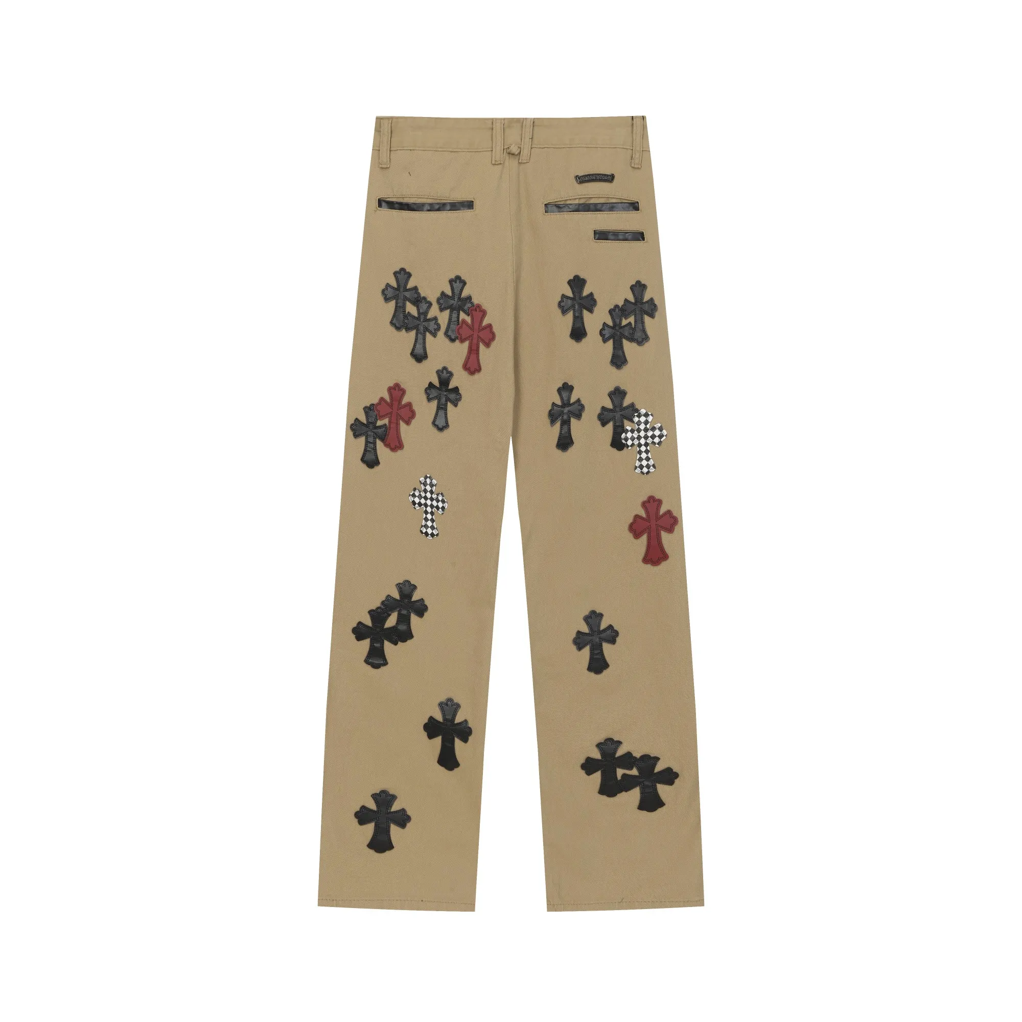 P280 -Chrome Hearts/Chrome Hearts 25ss classic colored leather cross washed color fabric unisex denim trousers -Vibe style straight stacked god-level version -Carbon fine bias denim color fabric -Old vintage complete set of hardware - Chrome Hearts high version uses high-ounce custom fabrics, fermentation washing and soft color fixation, soft and thick to wear. The details are all made by hand-polished craftsmanship. All-over jacquard fabrics. Unique design style. Create a full retro feel through multiple processes Niche unique non-contrasting shirt Customized distressed spray-painted buttons Craftsmanship in every detail Color: Picture color Code number: 28-36